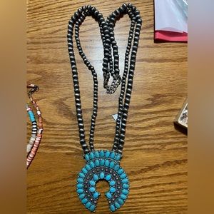 Navajo squash blossom necklace